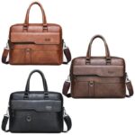 Jeep Executive Leather Laptop Bag - Single Pocket